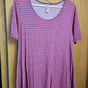 Striped Pink and Purple Women's Top